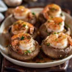 Garlic Butter Shrimp Stuffed Mushroom Caps