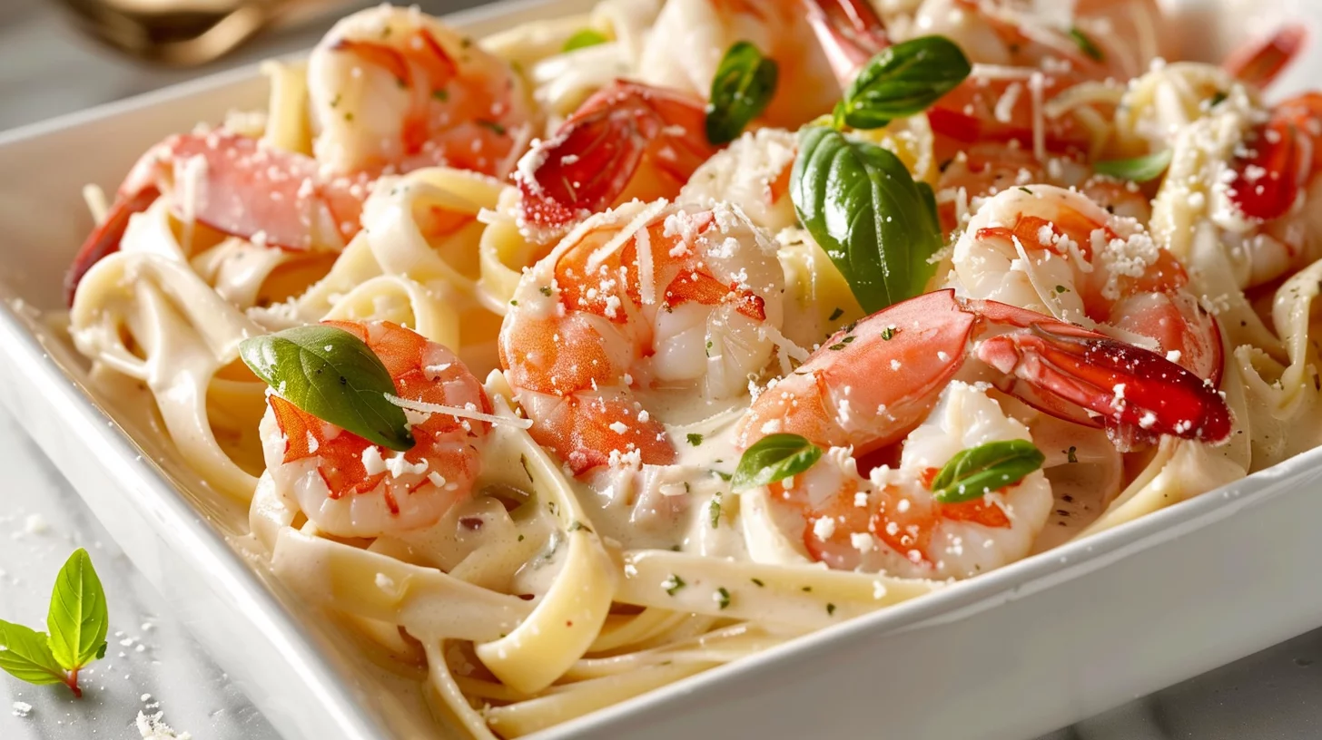 Lobster and Shrimp Fettuccine Alfredo