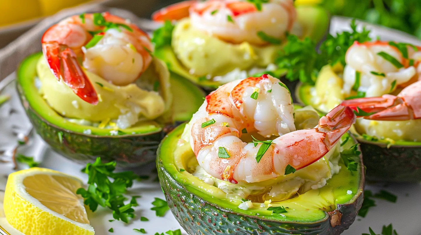 Lobster and Shrimp Ravioli Stuffed Avocado Boats