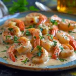 One Pan Dairy Free Creamy Garlic Shrimps