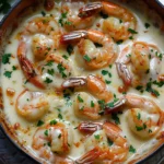 One Pan Healthy and Easy Creamy Garlic Shrimp
