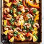 Sheet Pan Shrimp With Pineapple and Peppers