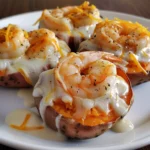 Shrimp and Chorizo Stuffed Sweet Potato Bombs