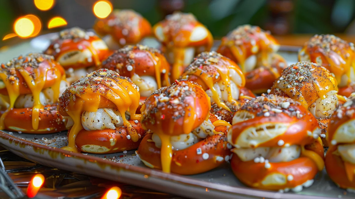 Shrimp and Crab Pretzel Bites