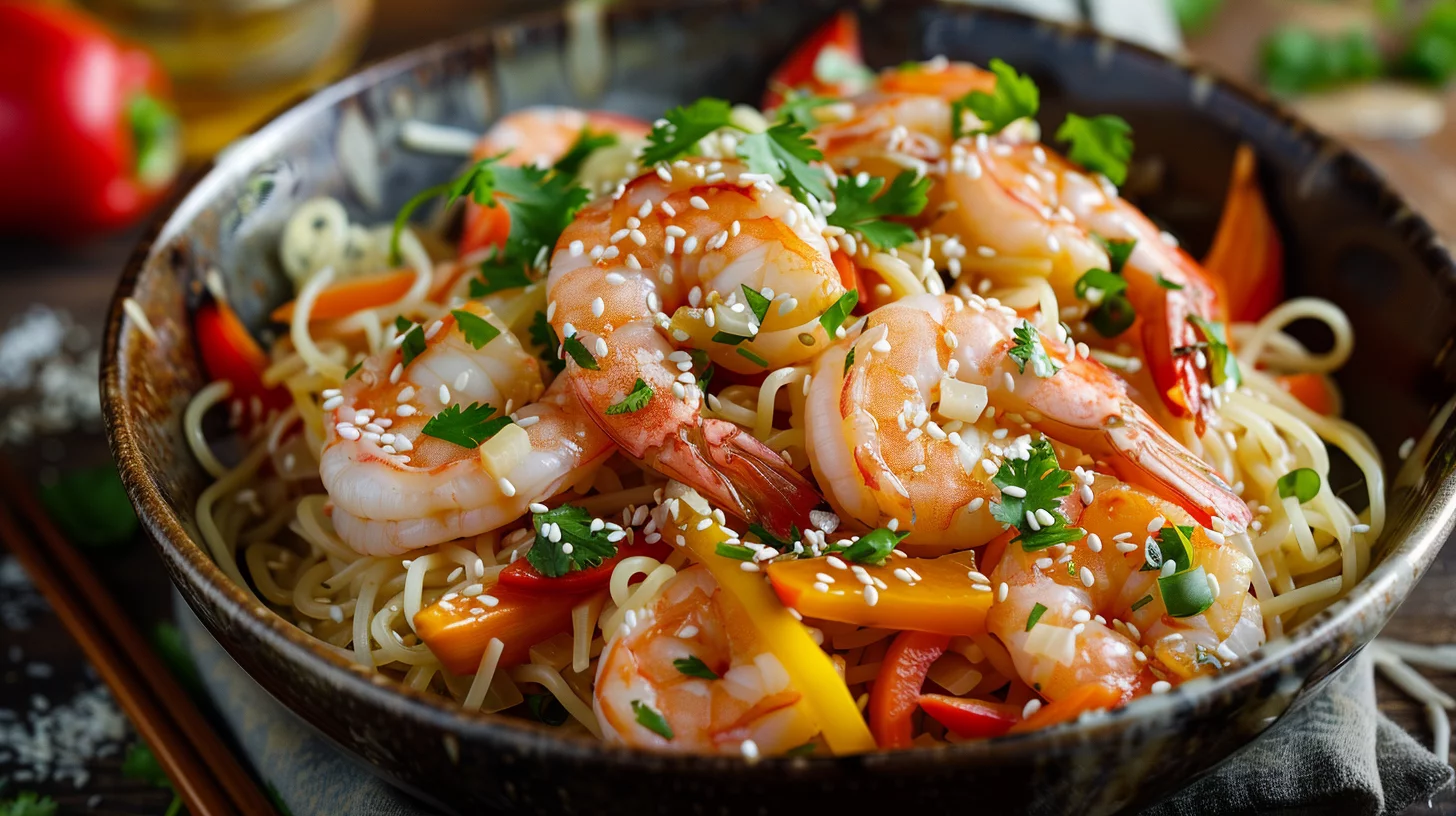 Shrimp Rice Noodle Bowl