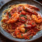 Spaghetti Prawns In Tomato Sauce