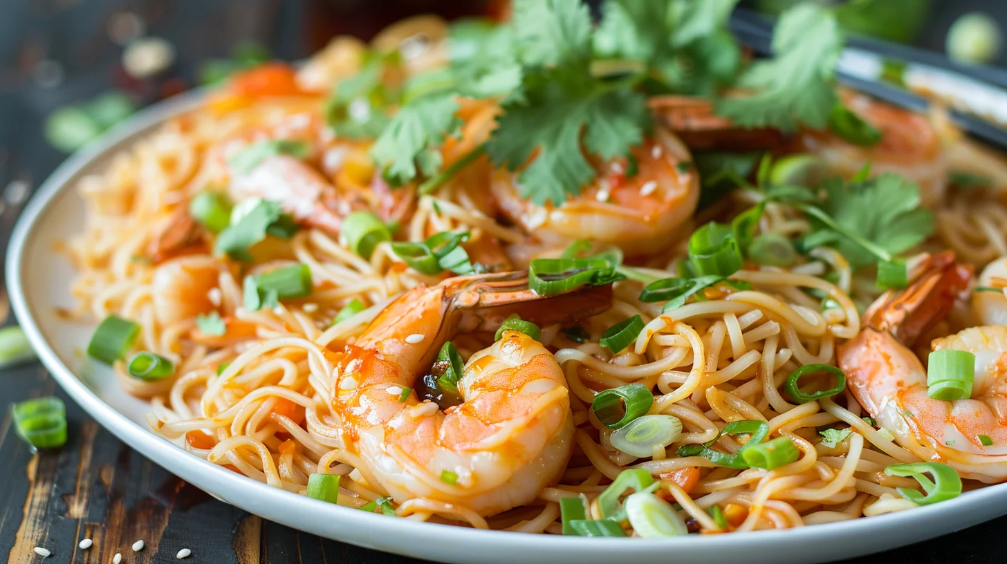 Spicy Garlic Shrimp Noodles