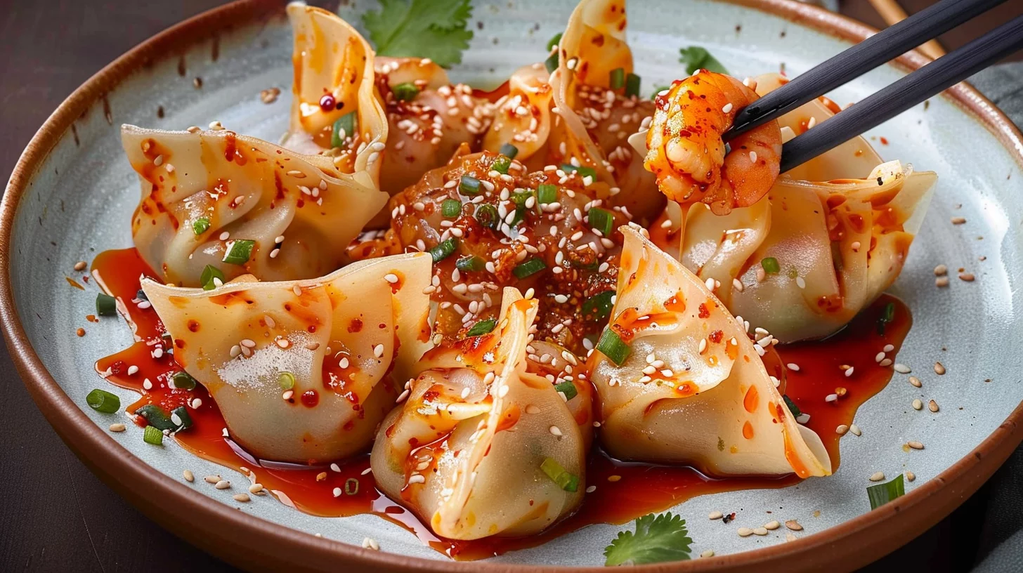Spicy Prawn Wontons