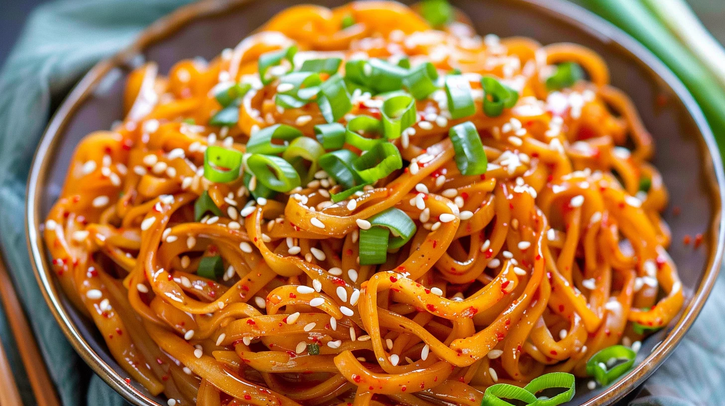 Sweet and Spicy Korean Gochujang Noodles