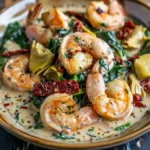 Tuscan Shrimp With Spinach Artichokes Sun-dried Tomatoes