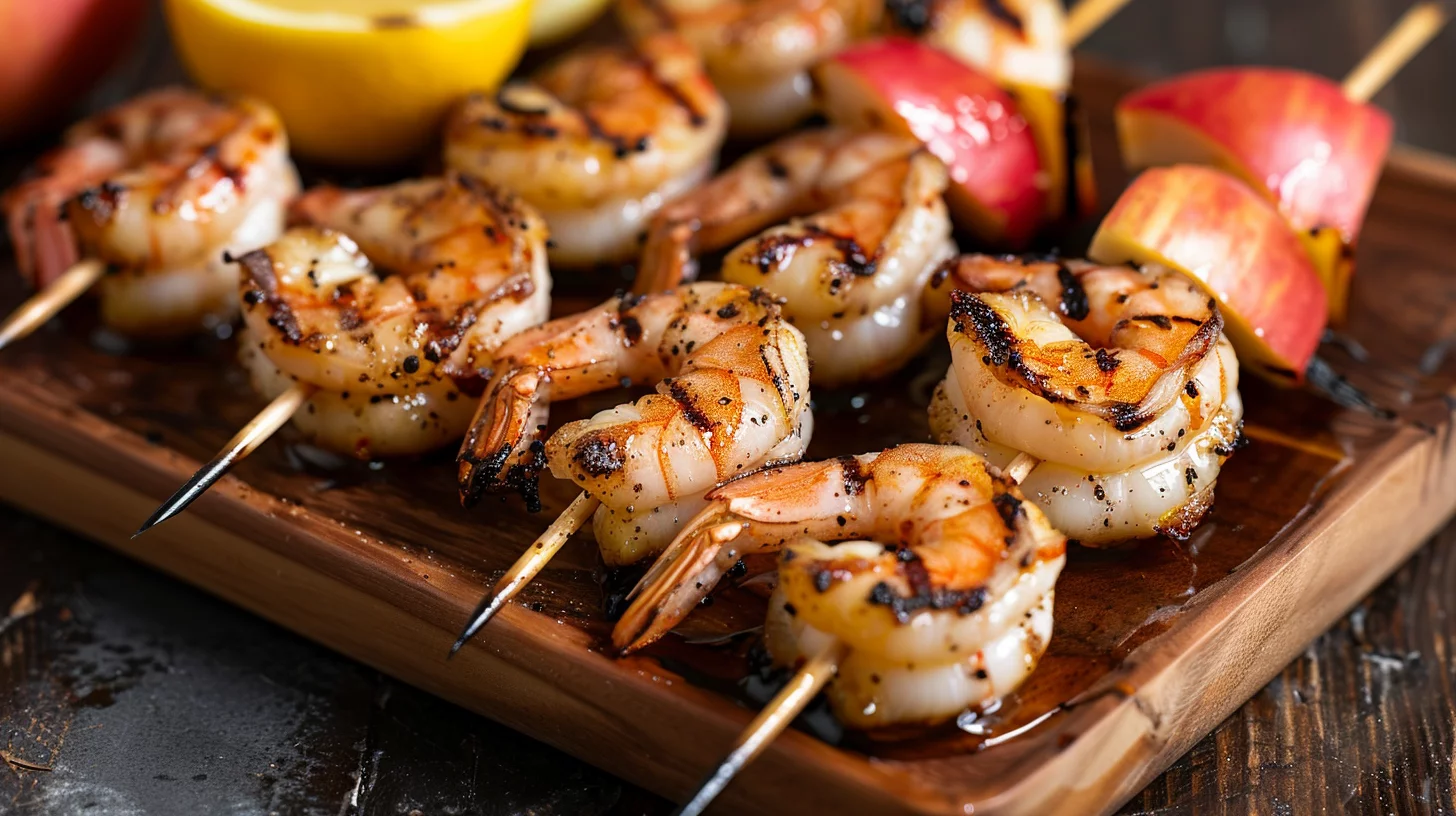 Apple Cider Shrimp Skewers