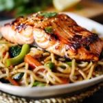 Asian Salmon and Noodles