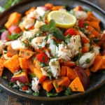 Cajun Crab Sweet Potato Hash
