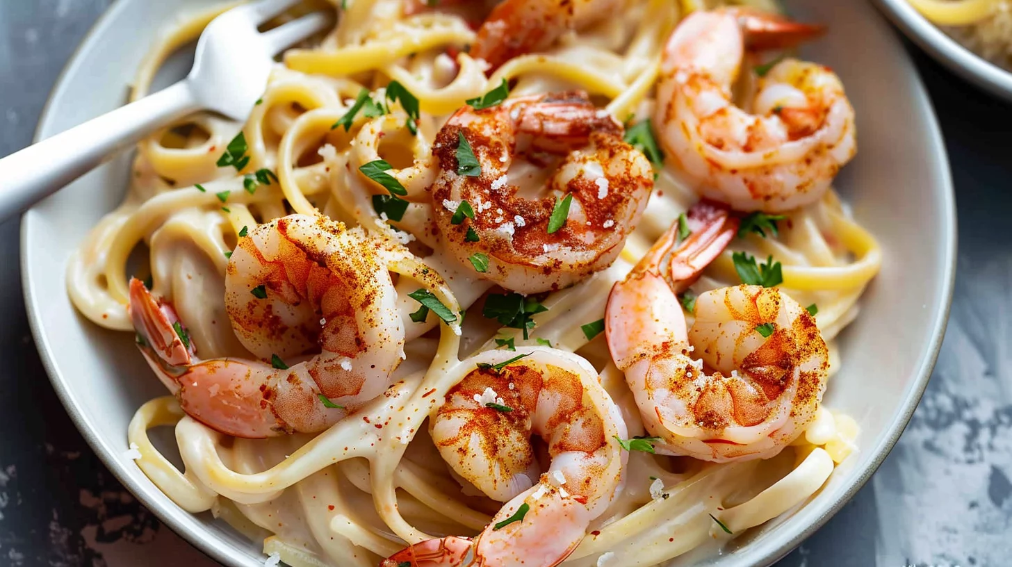 Cajun Shrimp Alfredo Pasta