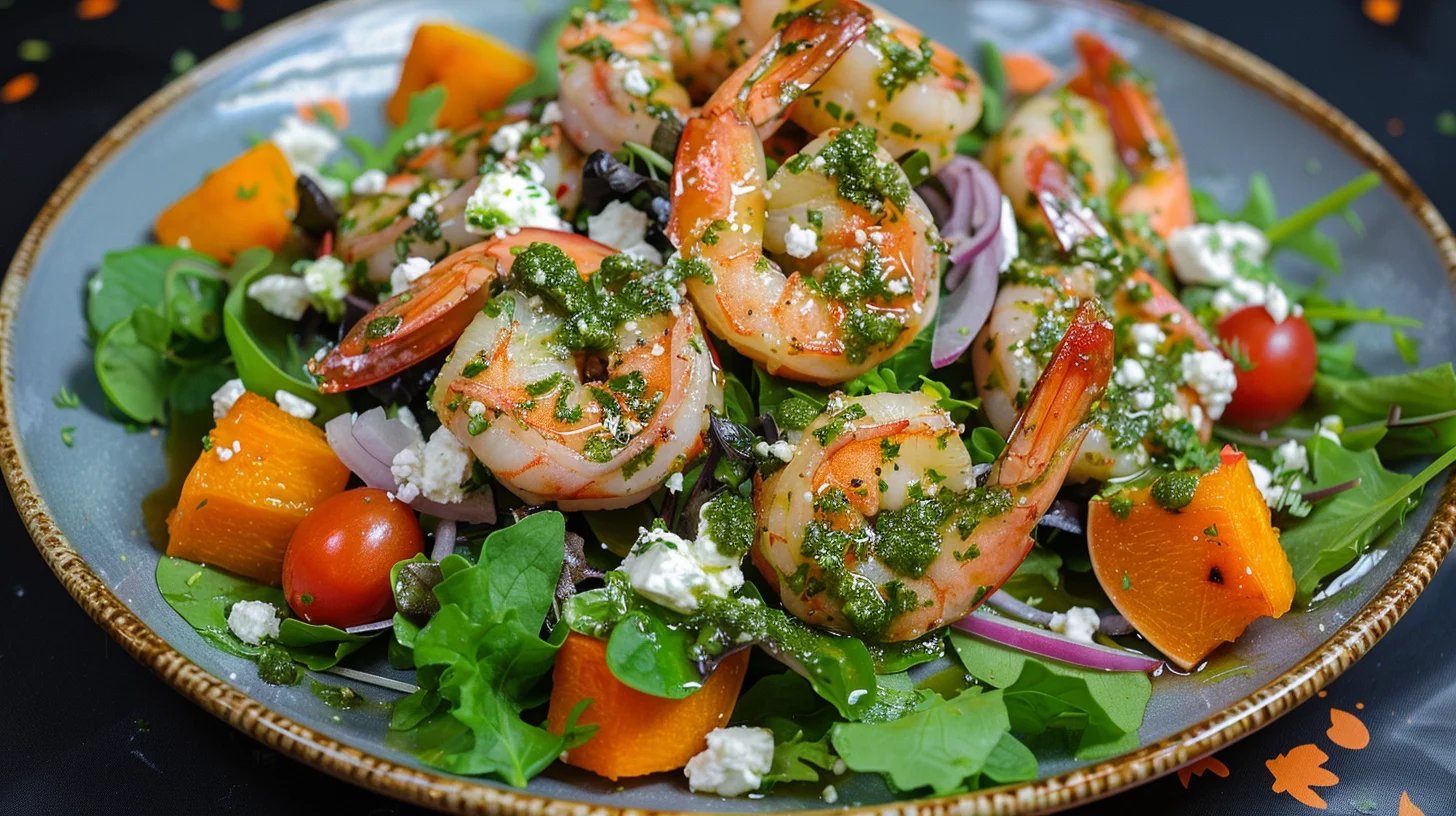 Chimichurri Shrimp Roast Pumpkin Salad