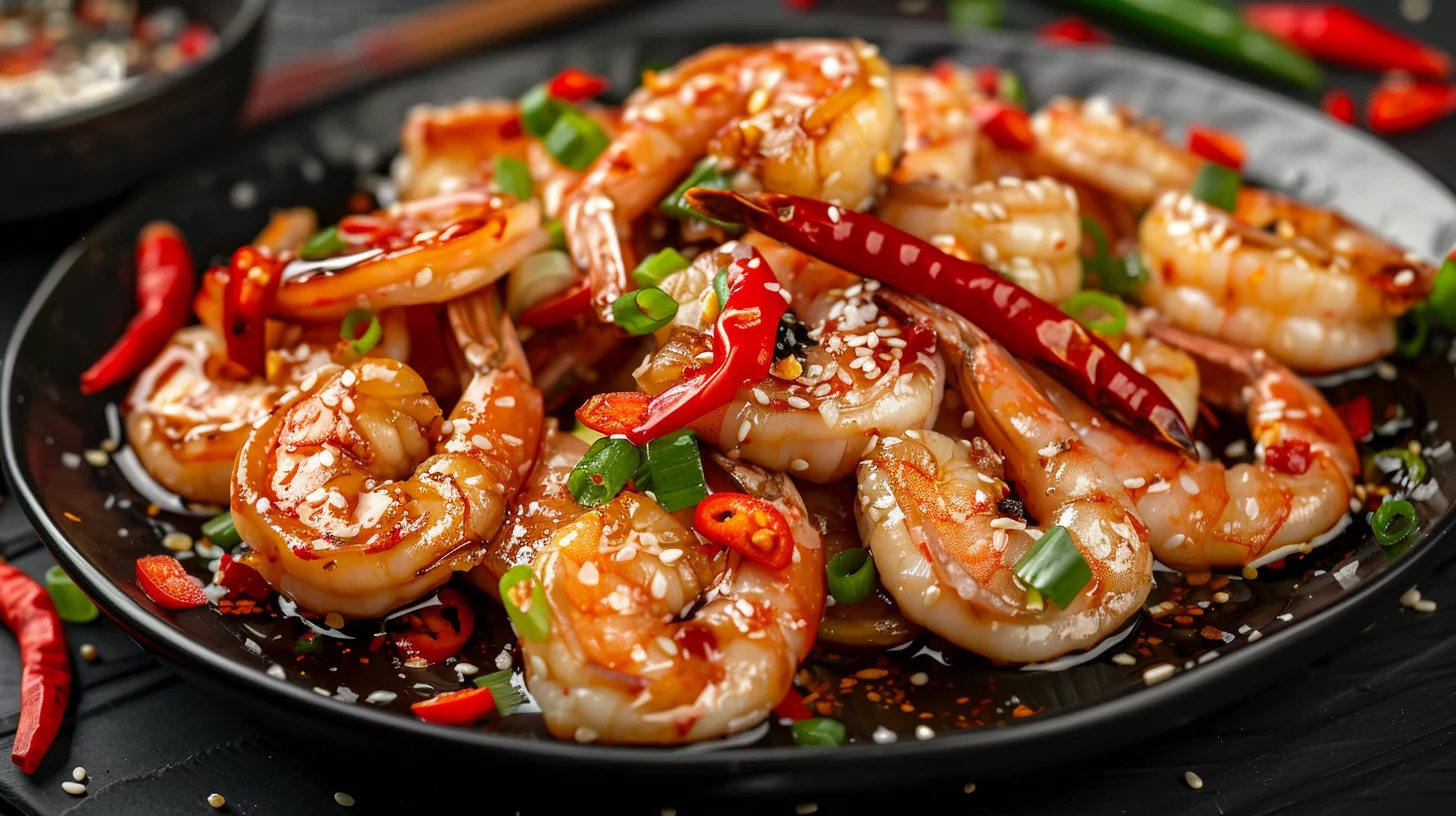 Chinese Salt and Pepper Stir Fried Prawns