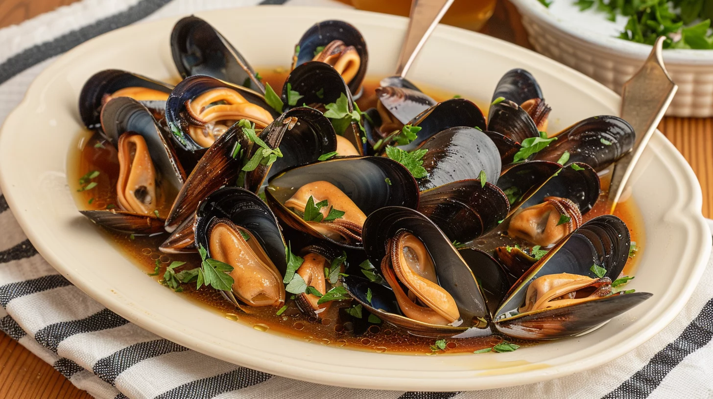 Cider Braised Mussels With Herbs