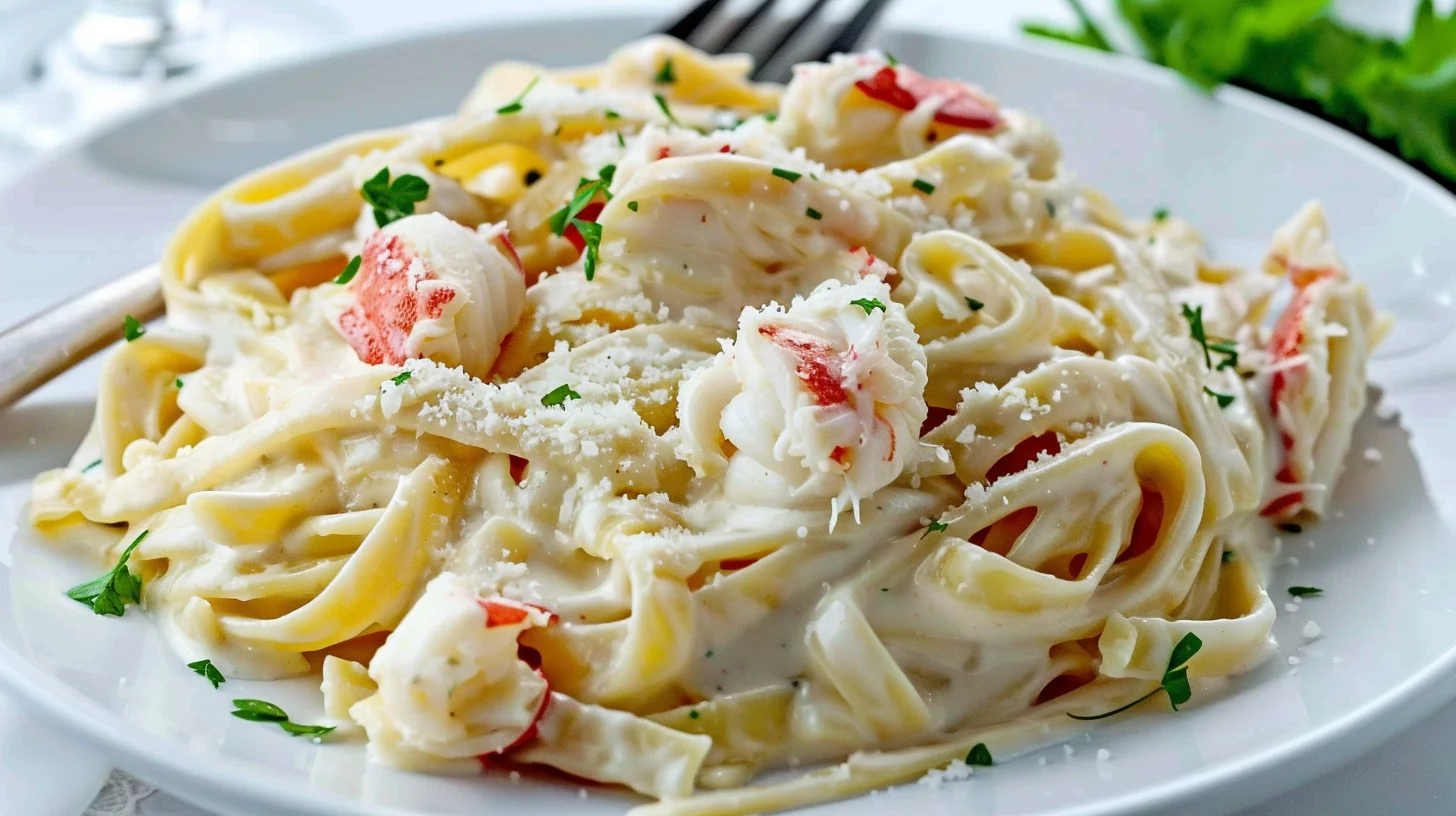 Crab Fettuccine Alfredo