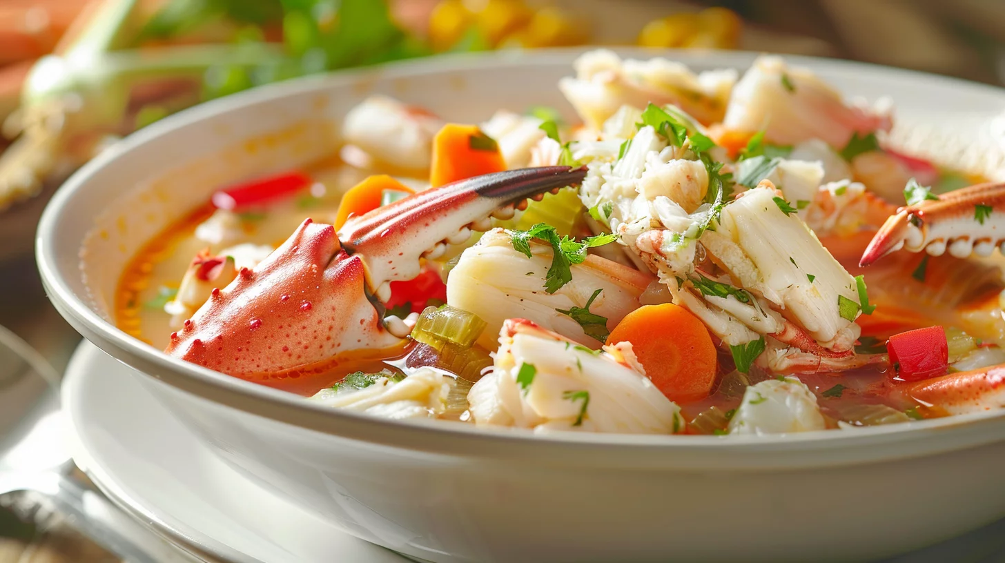 Crab Soup With Vegetables