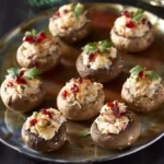 Cranberry Crab Stuffed Mushrooms