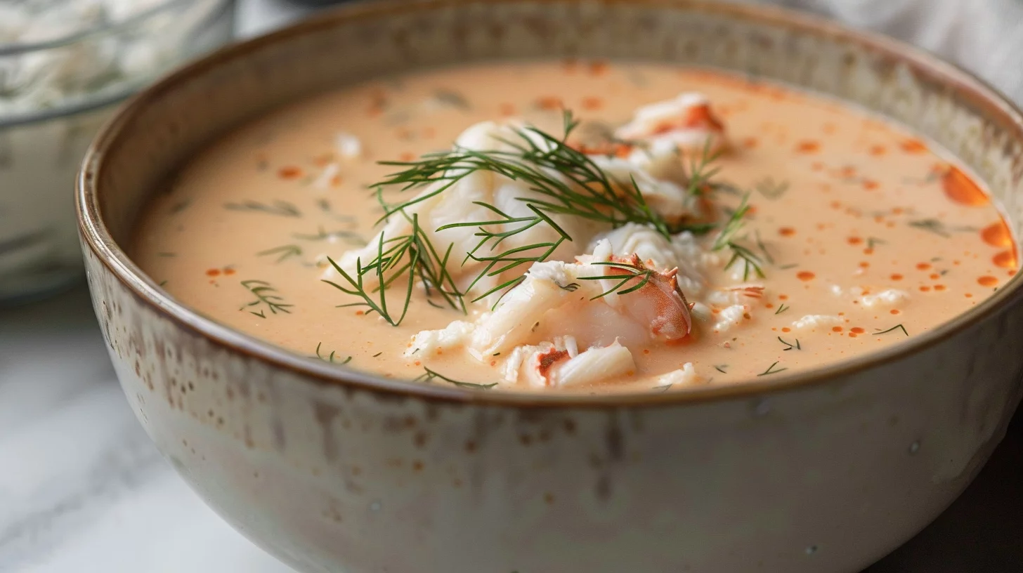 Creamy Crab Bisque With Fresh Dill