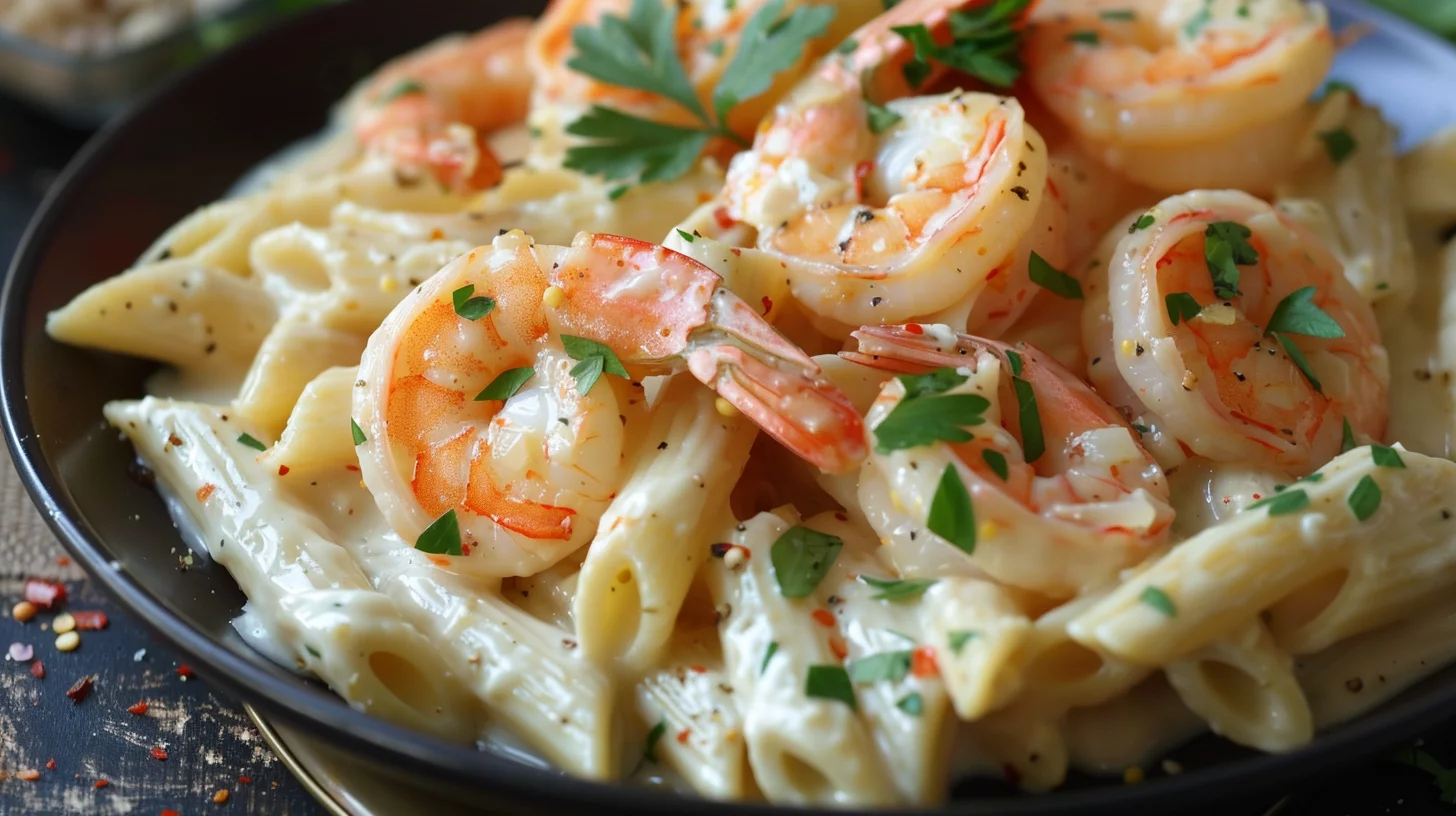 Creamy Garlic Shrimp Penne