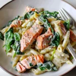 Creamy Salmon Spinach Pasta Recipe