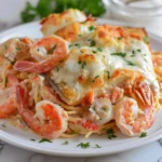 Creamy Seafood Tetrazzini Bake