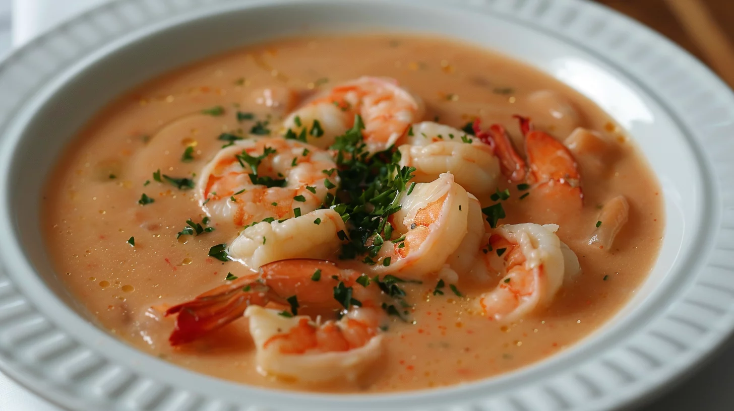 Creamy Shrimp and Lobster Bisque Recipe