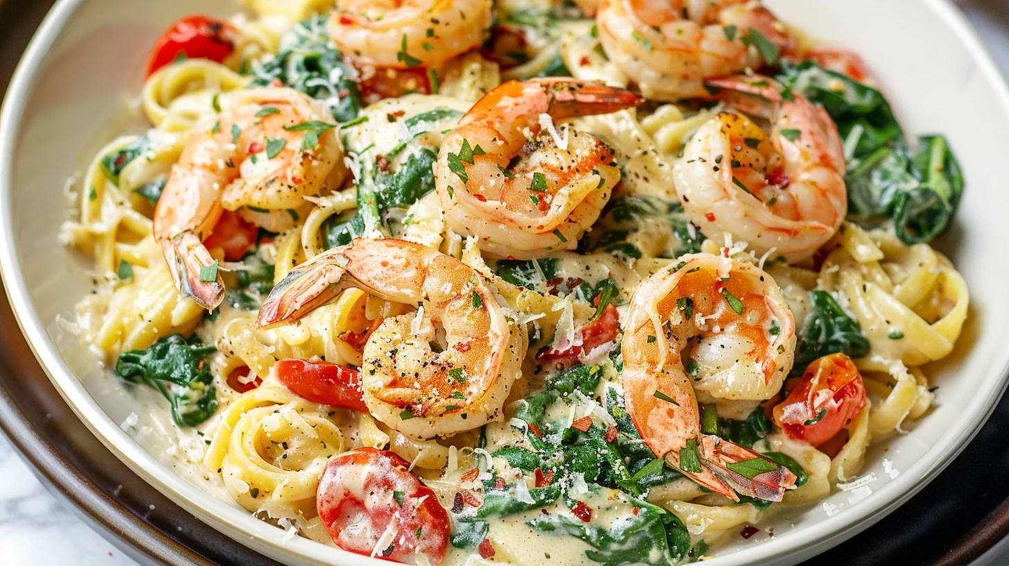 Creamy Tuscan Shrimp Pasta