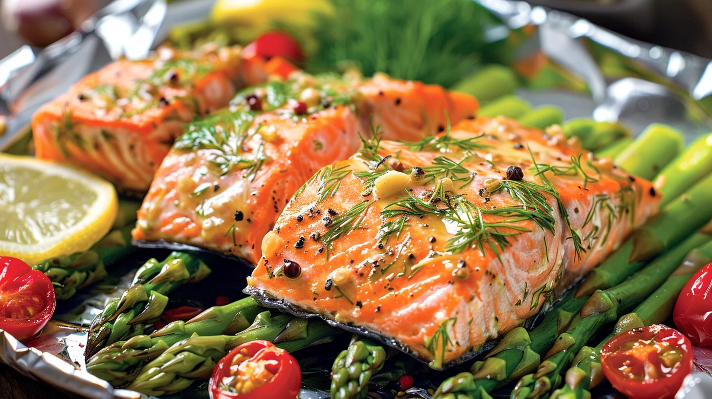 Easy Foil Pack Salmon With Garlic and Herbs