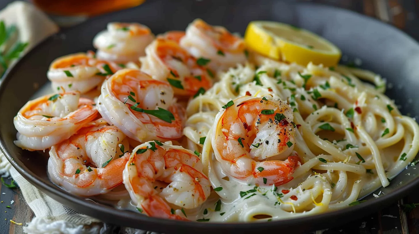 Easy Seafood Linguine With White Creamy Sauce