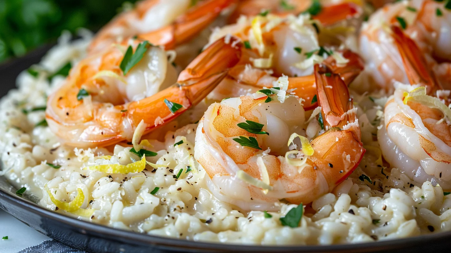 Garlic Lemon Shrimp Risotto