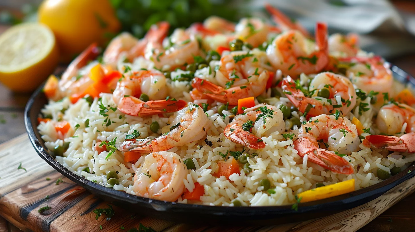 Garlic Shrimp Rice Pilaf