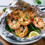 Lemon Garlic Butter Shrimp Foil Packets