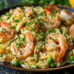 Lemon Garlic Shrimp Orzo Pasta
