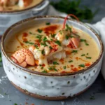 Lobster Bisque With Garlic Butter