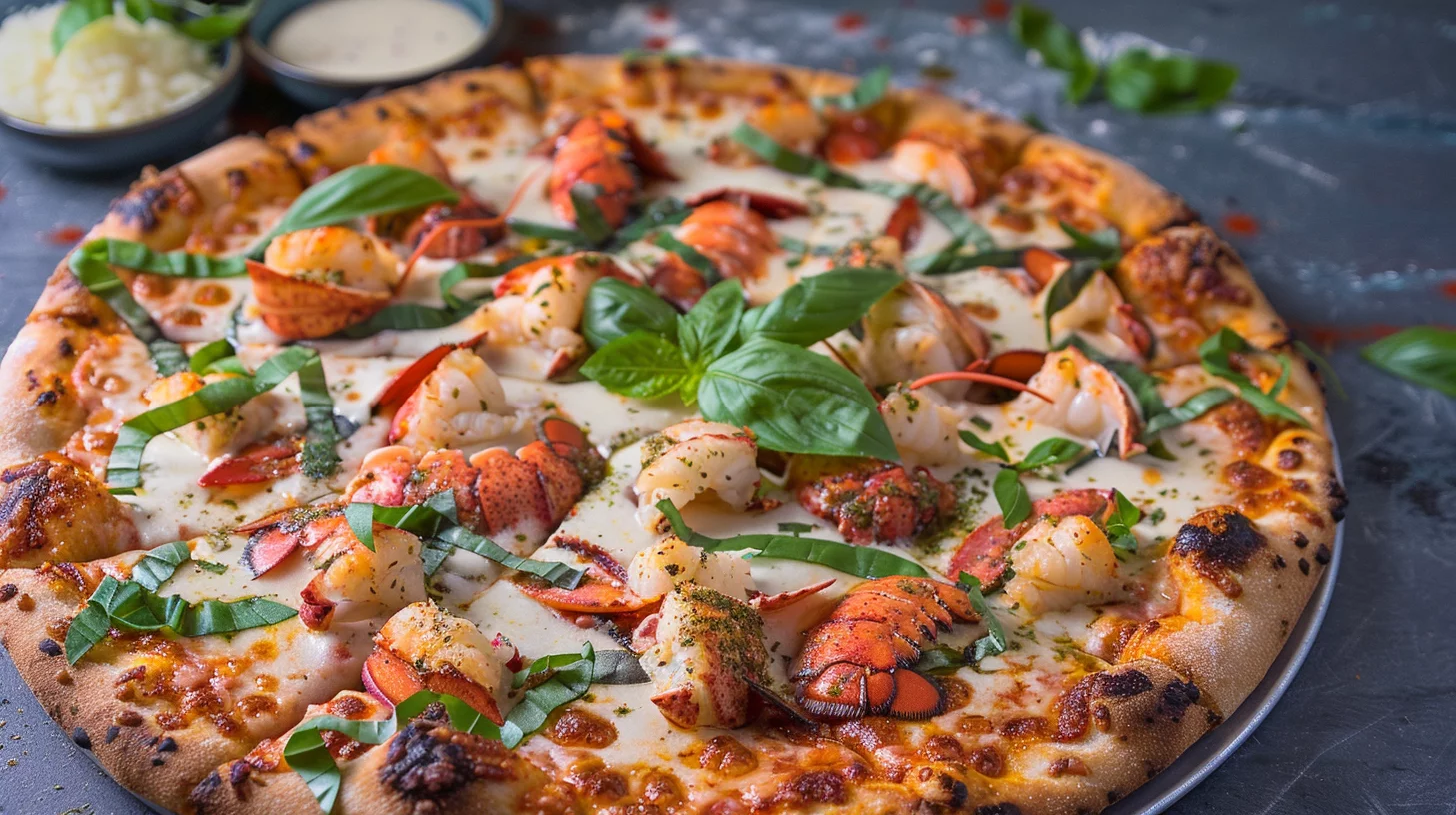 Lobster Pizza With Garlic Cream