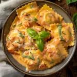 Lobster Ravioli In Cream Sauce