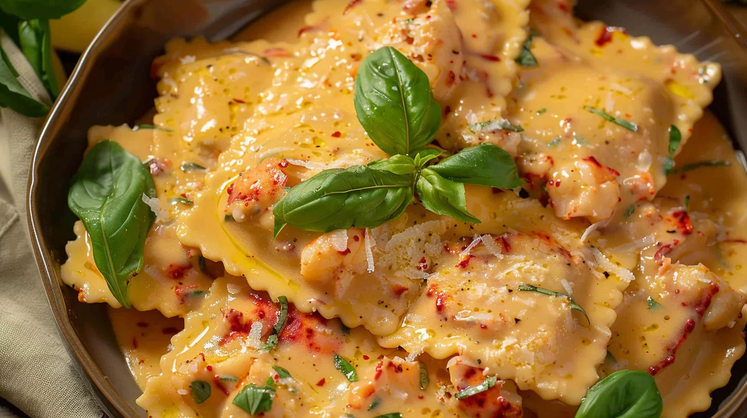 Lobster Ravioli In Cream Sauce