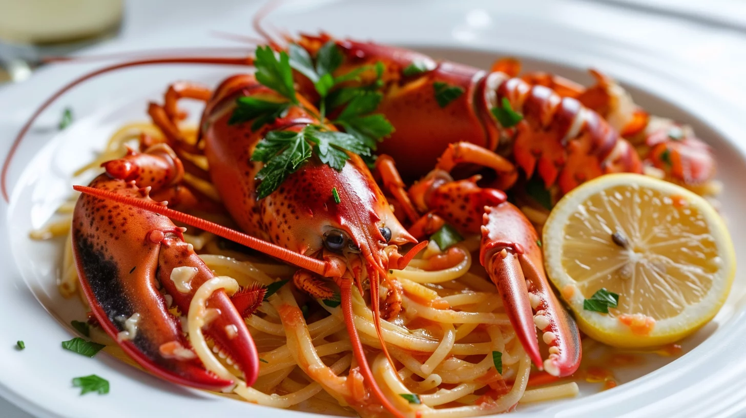 Lobster Spaghetti With Garlic Butter