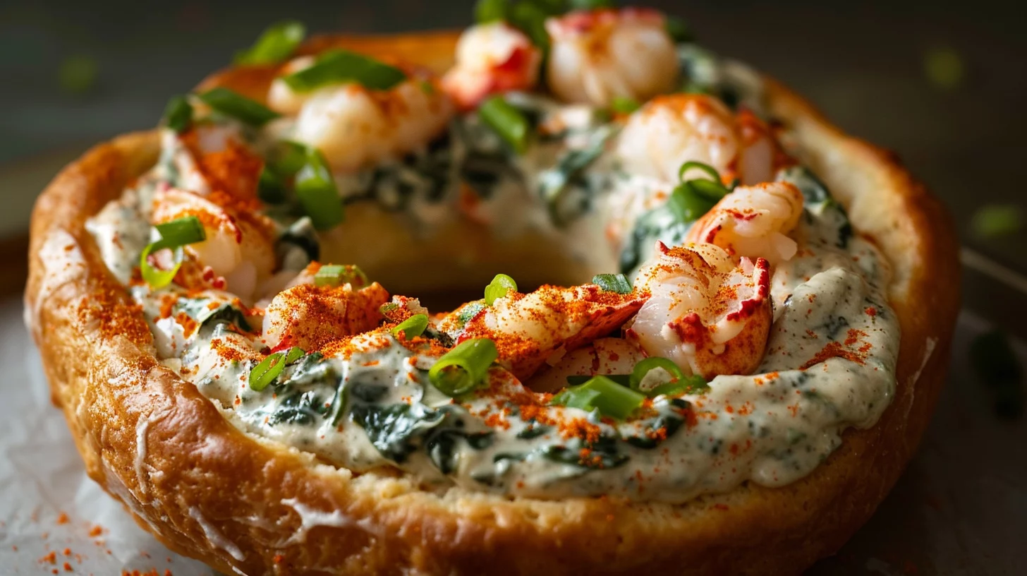Lobster Spinach Dip Bread Ring