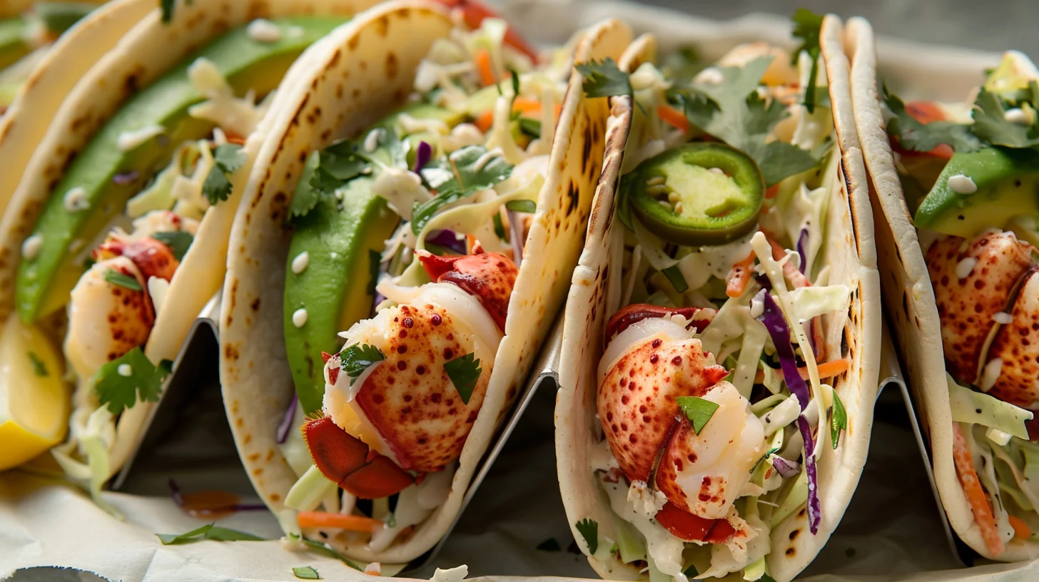Lobster Tacos With Creamy Slaw