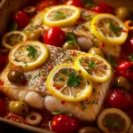 Mediterranean Baked Cod With Olives