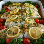 Mediterranean Baked Fish Fillet