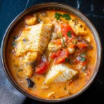 Moqueca Brazilian Fish Stew with Coconut and Tomatoes