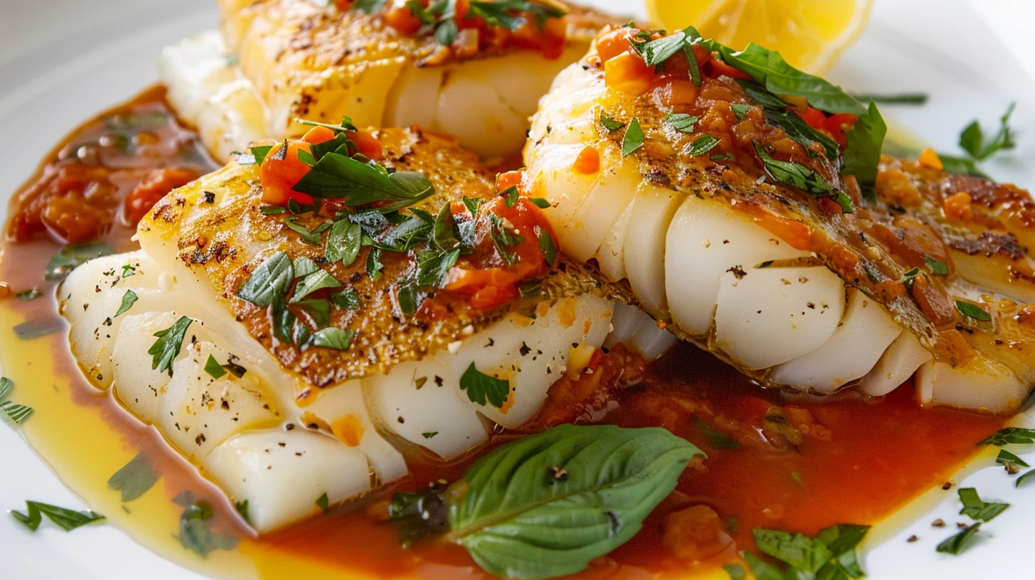 Pan-seared Cod In Tomato Basil Sauce