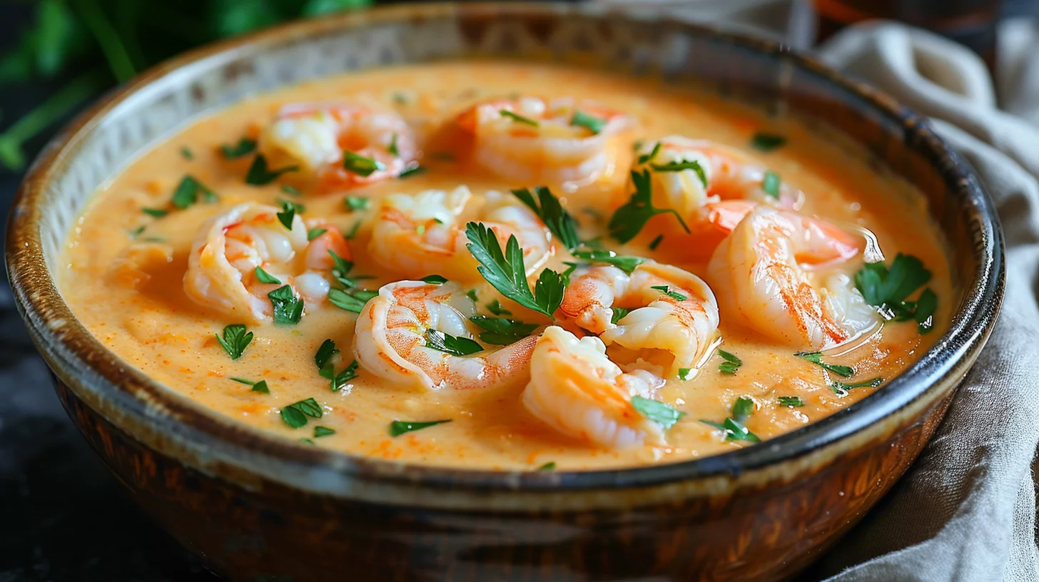 Roasted Pumpkin Shrimp Bisque