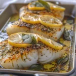 Sage Lemon Roasted Cod Fillets