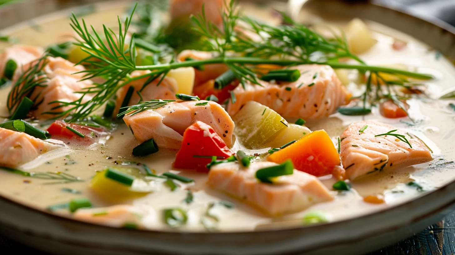 Salmon Chowder With Dill